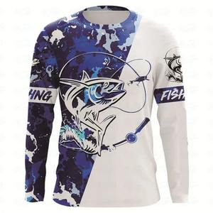 Camisas de Pesca de Manga Larga para Hombre, con Protección Solar UPF 50+, Transpirables, de Secado Rápido, 100% Poliéster, con Logotipo Personalizado - Product Image 1