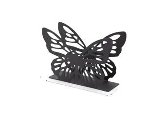 Servilletero negro Diseño de mariposa Decoración de mesa Servilletero Soporte de servilleta de calidad premium para proveedores mayoristas - Product Image 1