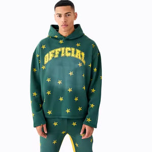 Conjunto Deportivo de Invierno para Hombre, Talla XXL, 420 GSM, Corte Regular, 100% Algodón, Pantalones Deportivos de Felpa, Sudadera con Capucha, Corte Holgado, Transpirable, Resistente al Viento - Product Image 1