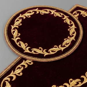Fundas de Calice de Terciopelo Granate para Iglesia, con Bordado de Hilos de Oro, Juego de Velo Litúrgico, Accesorio para Vestimenta Sacerdotal Ortodoxa, Venta al por Mayor - Product Image 4