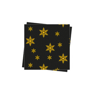 Serviettes noires 40x40cm Estrellas avec impression dorée Point-à-Point, 600 pièces, B2B - Product Image 2