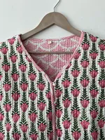 Veste matelassée réversible en coton et lin pour femme, de qualité supérieure, fabriquée à la main en Inde, style Jaipuri, imprimée à motifs floraux, collection automne-hiver