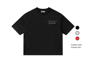 Camiseta Cuadrada de Algodón 100% Tejido, con Serigrafía, Bordado y Logotipo Personalizado, Ecológica, Estilo Urbano, Unisex, Fabricación OEM/ODM - Product Image 1