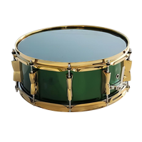 Tambour de fanfare 14 x 12 pouces en érable, caisse de 10 mm personnalisée avec peau plaquée or pour les bandes
