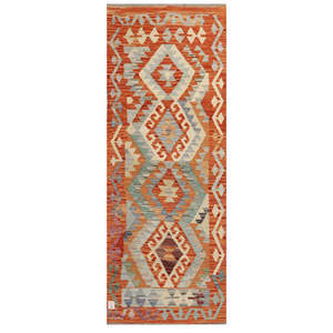 Alfombra Kilim de Maimana, Afganistán, 180 x 69 cm, Alfombras y Juegos de Alfombras - Product Image 1