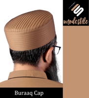 Chapeau de prière musulman Buraaq Kufi avec logo personnalisé, en polyester, vente en gros, couvre-chef islamique pour hommes, modeste, pour adultes, nouveau design