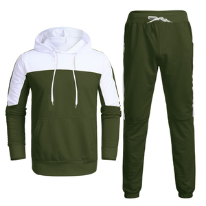 Ropa deportiva para correr para hombre, conjunto de chándal duradero con chaqueta y pantalones para entrenamiento de gimnasia, correr, ejercicio físico, ropa deportiva informal - Product Image 1