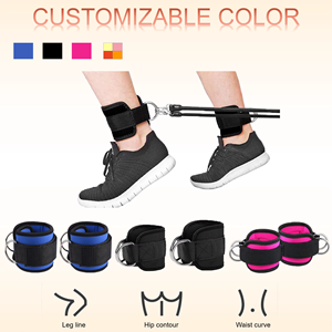 Correas de Tobillo Ajustables con Logotipo Personalizado, Ligeras y Transpirables, con Doble Anillo en D para Levantamiento de Pesas y Entrenamiento de Piernas en el Gimnasio - Product Image 6