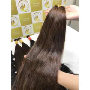 Extensions de couleur foncée directement après le lavage extrémités épaisses Double qualité cheveux blonds 65cm vietnamien 100% Remy cheveux plats - Product Image 6