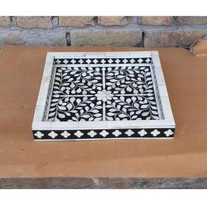 Plateau fait main en incrustation d'os standard meubles de restaurant à domicile plateau en incrustation d'os meilleure qualité grossiste d'Inde PAR HF CRAFTS - Product Image 1