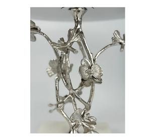 Mondern Handicraft <b>Trays</b> Indian Silver Dishes Brass Boarder With Floral Pattern Stainless Steel <b>Trays</b> Tier Stand Fruit Salad - Product Image 5