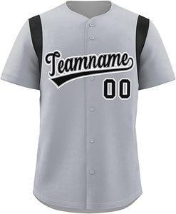 Maillots de Baseball de qualité supérieure blanc jaune et noir boutons maillots de Softball unisexe à la mode plein bouton Baseball t-shirts - Product Image 1