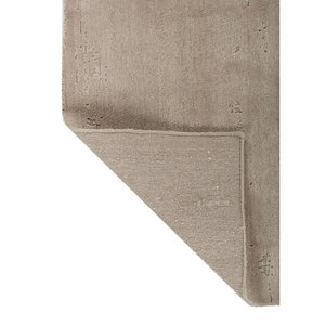 Aprezo Solid Color Beige & <b>Brown</b> Hand Knotted <b>Wool</b> & Bamboo Silk Rug Esk-316(Fr) for Home Use - Product Image 5