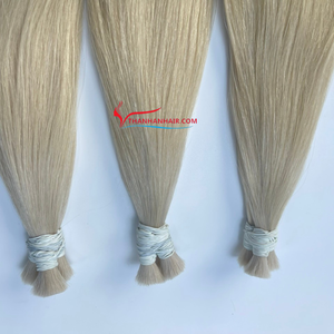 100% Haute Qualité Vierge Remy Vietnamien Naturel Droite En Vrac Machine Double Trame Extensions De Cheveux Très Soyeux Grande Usine - Product Image 5
