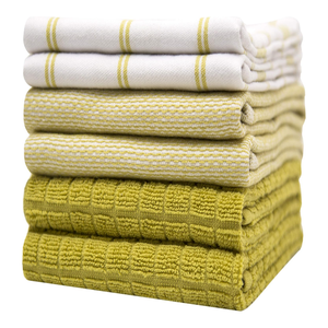 ผ้าไมโครไฟเบอร์เช็ดจานทรงสี่เหลี่ยมผืนผ้าสำหรับห้องครัวสามารถซักได้อเนกประสงค์ผ้าคอตตอนอเนกประสงค์แห้งเร็วทนทานปรับแต่งโลโก้ได้ - Product Image 6