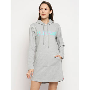 Fabricante de 100% algodón hecho de punto ropa de dormir camisón corto personalizable corto largo Polo con capucha camiseta vestido de noche - Product Image 1