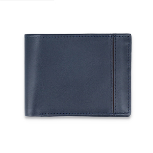 Tarjetero plegable con bloqueo RFID de lujo para hombre de alta calidad al por mayor, cartera fina de piel auténtica de primera calidad, logotipo personalizado, OEM - Product Image 4