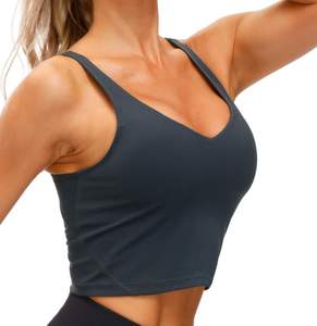 Soutien-gorge de sport pour femme à décolleté profond avec ensembles réversibles, soutien moyen, débardeurs d'entraînement, corsets de fitness, crop tops de yoga pour l'entraînement - Product Image 4