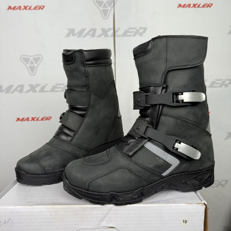 Men s Black Leather Biker Riding