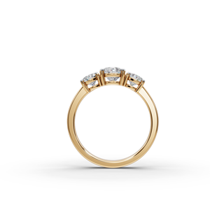 Bague de fiançailles en or jaune avec diamant de laboratoire 1,50 carat, motif géométrique, style élégant, certifiée IGI - Product Image 4