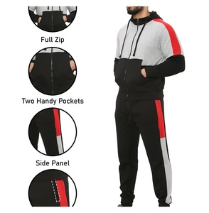 Logo personnalisé en vrac, vente en gros, vêtements de sport unisexe, ensembles de Jogging pour hommes, survêtement uni pour hommes - Product Image 1