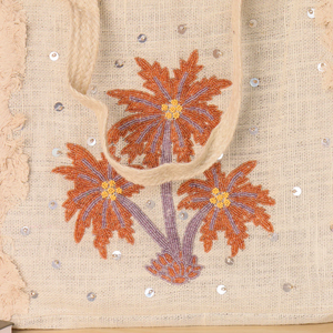 Bolso de mano bohemio grande para mujer, bolso de hombro con cuentas indio hecho a mano con cierre de cremallera para ir de compras por glowin fashion - Product Image 5