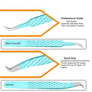 Meilleure vente pince à épiler volume acier inoxydable excellente qualité tension équilibrée pour pince à cils utilisable logo personnalisé - Product Image 5