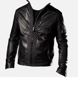 Veste en cuir véritable sur mesure pour hommes Veste en cuir en peau de mouton Manteau en cuir bon marché - Product Image 1