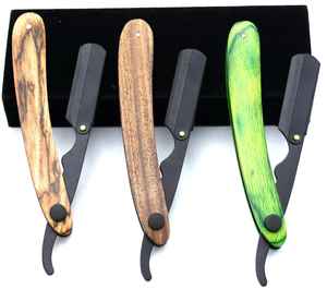 ASI, venta al por mayor, maquinilla de afeitar recta para hombres con mango de madera de nogal genuino, hoja de acero inoxidable, herramienta de peluquero para belleza y cuidado personal - Product Image 4