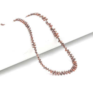 Diamantes Sueltos Facetados Briolette 100% Naturales de 2.5-4 mm, Cuentas de Diamantes Color Champán - Product Image 1