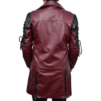 Nouveau Style vestes en cuir pour hommes avec longue pointe Style Punk personnalisé fait à la main mode motard Punk veste en cuir pour hommes