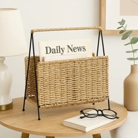 Support de papier journal moderne tissé à la main pour la maison jardin ferme chambre parc et autres