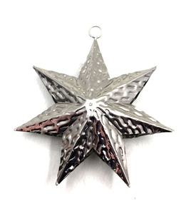 Prix de gros Fer Suspendu 6 Bras Étoile Noir Nickel Taille Moyenne Décoration Murale de Noël Fait à la Main en Vrac - Product Image 6