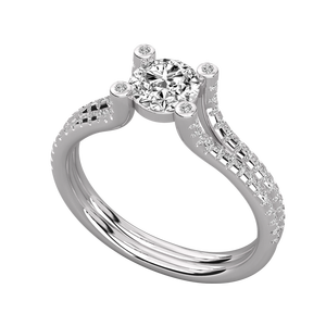 Bague pour femme en or 9 carats avec diamant solitaire cultivé en laboratoire, élégante et luxueuse - Product Image 5
