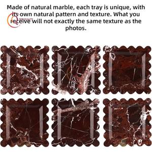 อาหารจานหินอ่อนยอดนิยมของเซิร์ฟเวอร์ของตกแต่งโต๊ะทำมือสีน้ำตาลเข้มสำหรับงานแต่งงานงานเลี้ยงรีสอร์ทและโรงแรม - Product Image 4