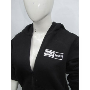 Vente en gros Logo personnalisé Ensemble de survêtement noir Veste à capuche zippée unisexe et pantalon de jogging Ensembles de vêtements de sport - Product Image 2
