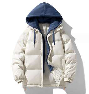 New Couple Cotton <b>Jacket</b> Coat Thickened and Warm Cotton <b>Jacket</b> With Detachable Hooded <b>for</b> <b>Men</b> - Product Image 3