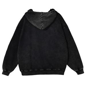 เสื้อมีฮู้ดสไตล์วินเทจสำหรับผู้ชายเสื้อแนวสตรีทเสื้อสไตล์เมืองระบายอากาศได้ดีปักลาย - Product Image 3