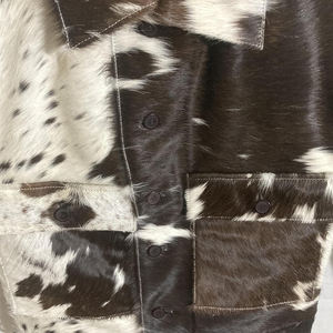 Top vente hommes élégant veste en cuir de vachette couleur différente vêtements de mode à manches longues vestes en cuir de vachette pour hommes - Product Image 3