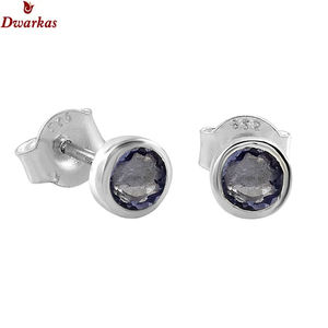 เครื่องประดับแบบเจาะแฟชั่นเครื่องประดับ925ต่างหูหินทับทิมเงินสเตอร์ลิงสำหรับผู้หญิง - Product Image 5