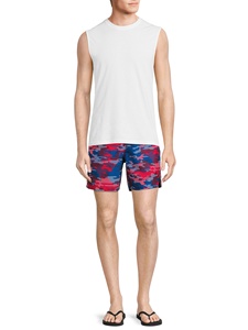 2025 nueva tendencia de verano para hombres 100% algodón americano Casual pantalones cortos de natación 3D Digital impreso Vintage caliente sólido playa conjunto medio - Product Image 6