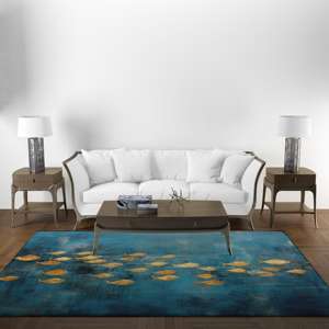 Alfombra de Peces Dorados, Alfombras de Peces, Alfombra Azul, Alfombras de Animales, Alfombra Impresa en 3D, Alfombra Suave con Pelo - Product Image 1