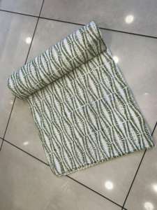 Hermosa colcha de Kantha Bohemia hecha a mano colcha de algodón con cómodo estampado de bloques florales para uso doméstico comodidad de dama de honor - Product Image 5