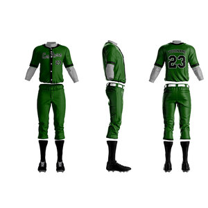 ชุดเครื่องแบบทีมเบสบอลสำหรับผู้ชายและเยาวชนชุดเสื้อทีมผ้าโพลีเอสเตอร์ระบายอากาศ - Product Image 6