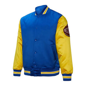 Blouson de baseball Letterman original en satin pour hommes avec logo personnalisé support de broderie OEM pour la saison d'hiver - Product Image 3