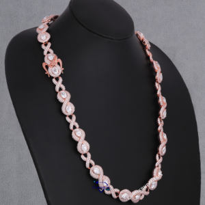 Chaîne Hip Hop en Argent Sterling 925 Plaqué Rhodium avec Diamants Moissanite Scintillants pour Cadeau d'Anniversaire Unisexe - Product Image 3