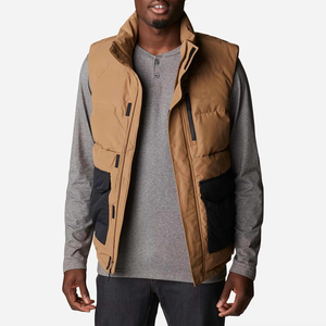 Veste sans manches à capuche matelassée pour homme avec logo personnalisé OEM, en polyester respirant, coupe-vent, techniques de lavage, pour l'hiver - Product Image 3