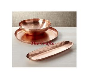 Tazón para Servir Ensaladas de Cobre con la Mejor Calidad, Tazón Redondo para Postres y Dulces para Uso en Mesa de Bodas - Product Image 3