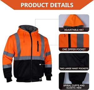 Chaqueta de Invierno de Seguridad Reflectante de Alta Visibilidad Personalizada para Hombre, Chaqueta de Seguridad Acolchada de Alta Visibilidad - Product Image 5