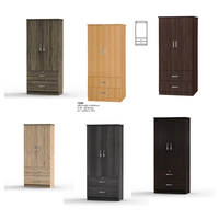 Armoire contemporaine moderne sur mesure, 2 portes, 2 tiroirs, meubles de maison, espace de rangement pour chambre à coucher, pour usage domestique ou hôtelier, modèle 1234